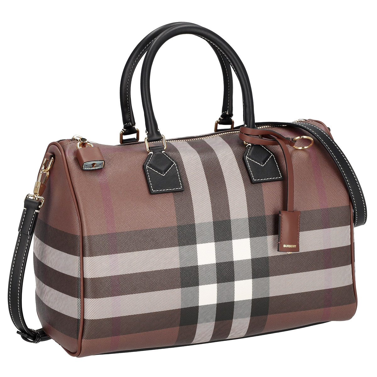 約10万美品バーバリーBurberry高級レザーボストンバッグ♫