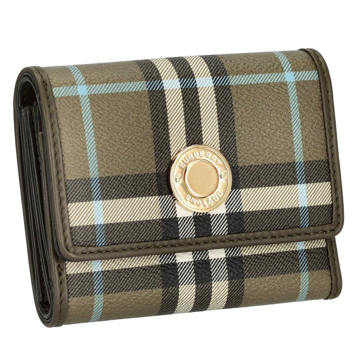 ✨極美品✨ バーバリー 三つ折り財布 チャコールチェック コンパクトウォレット BURBERRY バーバリー 財布 三つ折り財布 COMPACT WALLET