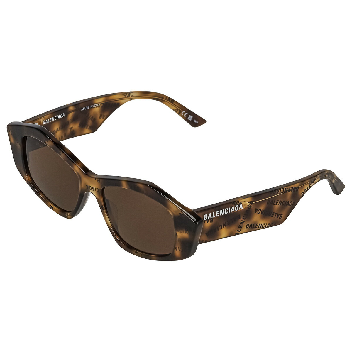 バレンシアガ BALENCIAGA 黒眼鏡 アイウェア 多角形 五角形 国防省型 BB0106S 005 レディース 赤銅色系 サングラス-バッグ・小物・ブランド雑貨-眼鏡・サングラス