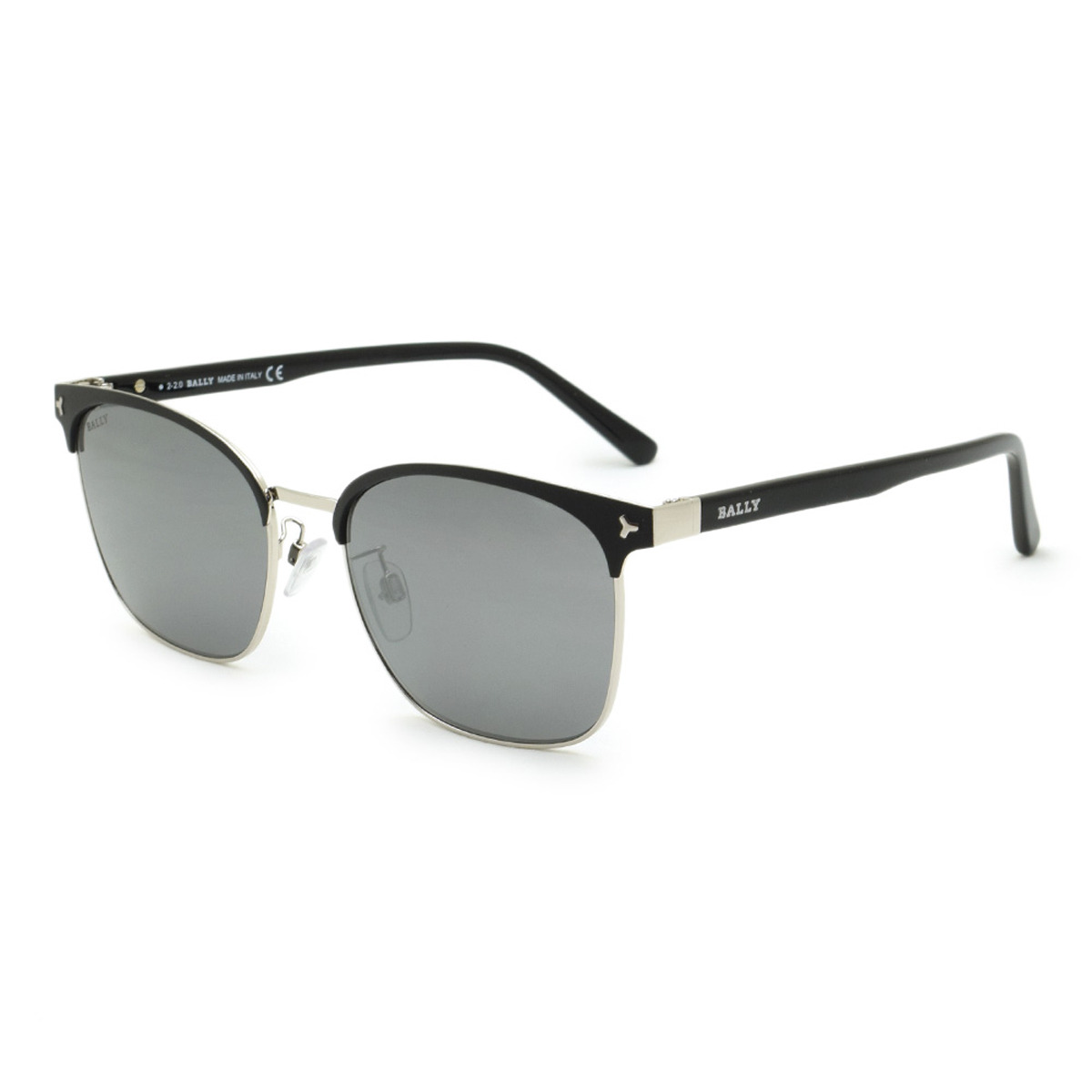 バリー BALLY サングラス ノーズパッド UVカット アイウェア サーモント BY0065-D/S 05C 59 メンズ マットブラック+シルバー+ブラック+グレー