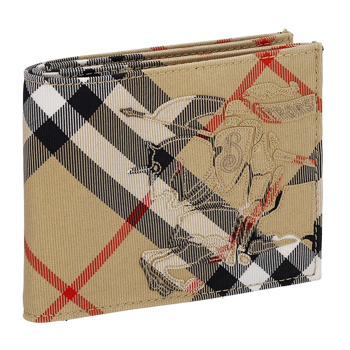 •m•さん専用【新品タグ付き】Burberry バーバリー&アルマーニ2枚セット バーバリー 二つ折り財布 メンズ ベージュ BURBERRY 8084169