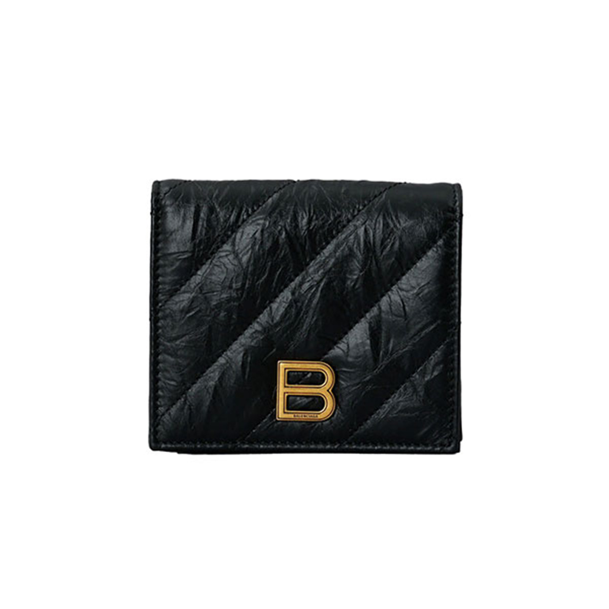 ✨新品未使用　付属品完備✨バレンシアガ　二つ折り　小銭入れ　総柄　レザー　PVC BALENCIAGA バレンシアガ 財布 二つ折り 小銭入れ付き レザー 本