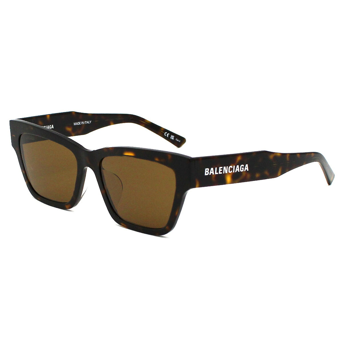 バレンシアガ BALENCIAGA サングラス アジアンフィット UVカット アイウェア ウェリントン BB0307SA-002 メンズ レディース ユニセックス ハバナ+ブラウン｜Salada Bowl-おしゃれブランド通販