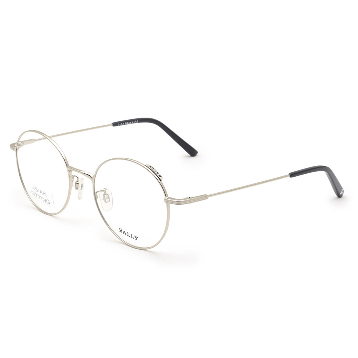 バリー BALLY フレーム メガネ 眼鏡 フレームのみ ノーズパッド BY5028D/V-016-50 アイウェア EYEWEAR ラウンド型 オプティカルフレーム メンズ シルバー