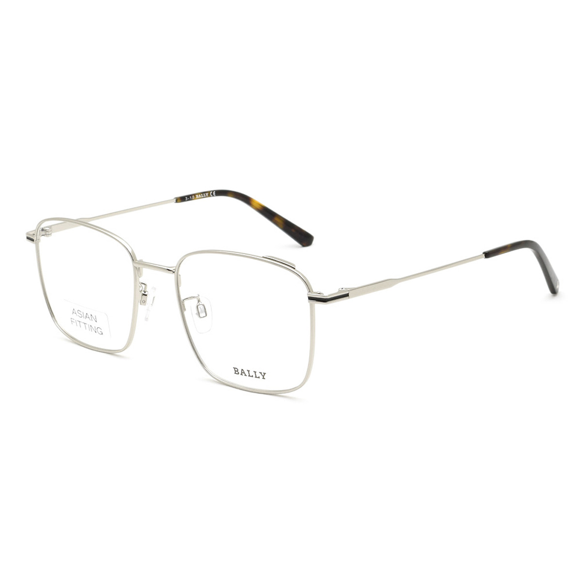 バリー BALLY フレーム メガネ 眼鏡 フレームのみ ノーズパッド BY5039D/V-016-54 アイウェア EYEWEAR スクエア型 オプティカルフレーム メンズ シルバー 12,810円