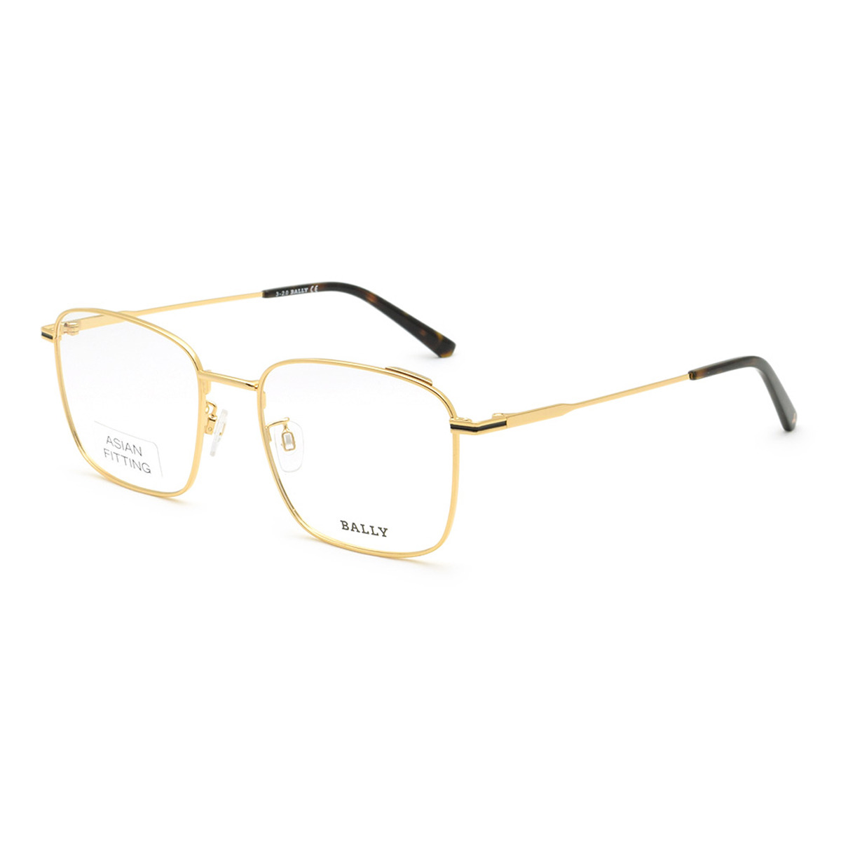 バリー BALLY フレーム メガネ 眼鏡 フレームのみ ノーズパッド BY5039D/V-030-54 アイウェア EYEWEAR スクエア型 オプティカルフレーム メンズ ゴールド