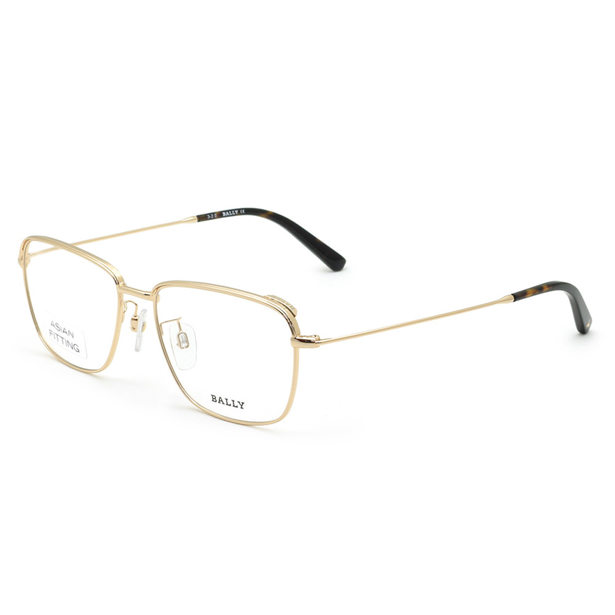 バリー BALLY フレーム メガネ 眼鏡 フレームのみ ノーズパッド BY5047-H/V 028 54 アイウェア EYEWEAR スクエア型 オプティカルフレーム メンズ レディース ユニセックス ゴールド