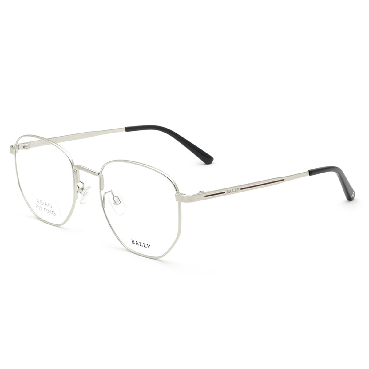バリー BALLY フレーム メガネ 眼鏡 フレームのみ ノーズパッド BY5052-D/V 016 53 アイウェア EYEWEAR ラウンド型 多角形 オプティカルフレーム メンズ レディース ユニセックス シルバー
