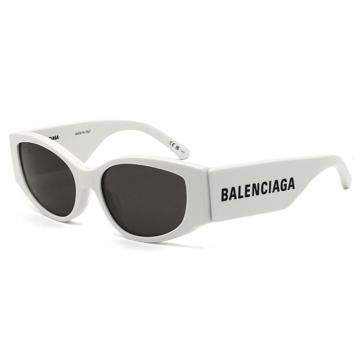 バレンシアガ BALENCIAGA サングラス グローバルフィット UVカット アイウェア フォックス BB0258S-003 メンズ レディース ユニセックス ホワイト+グレー