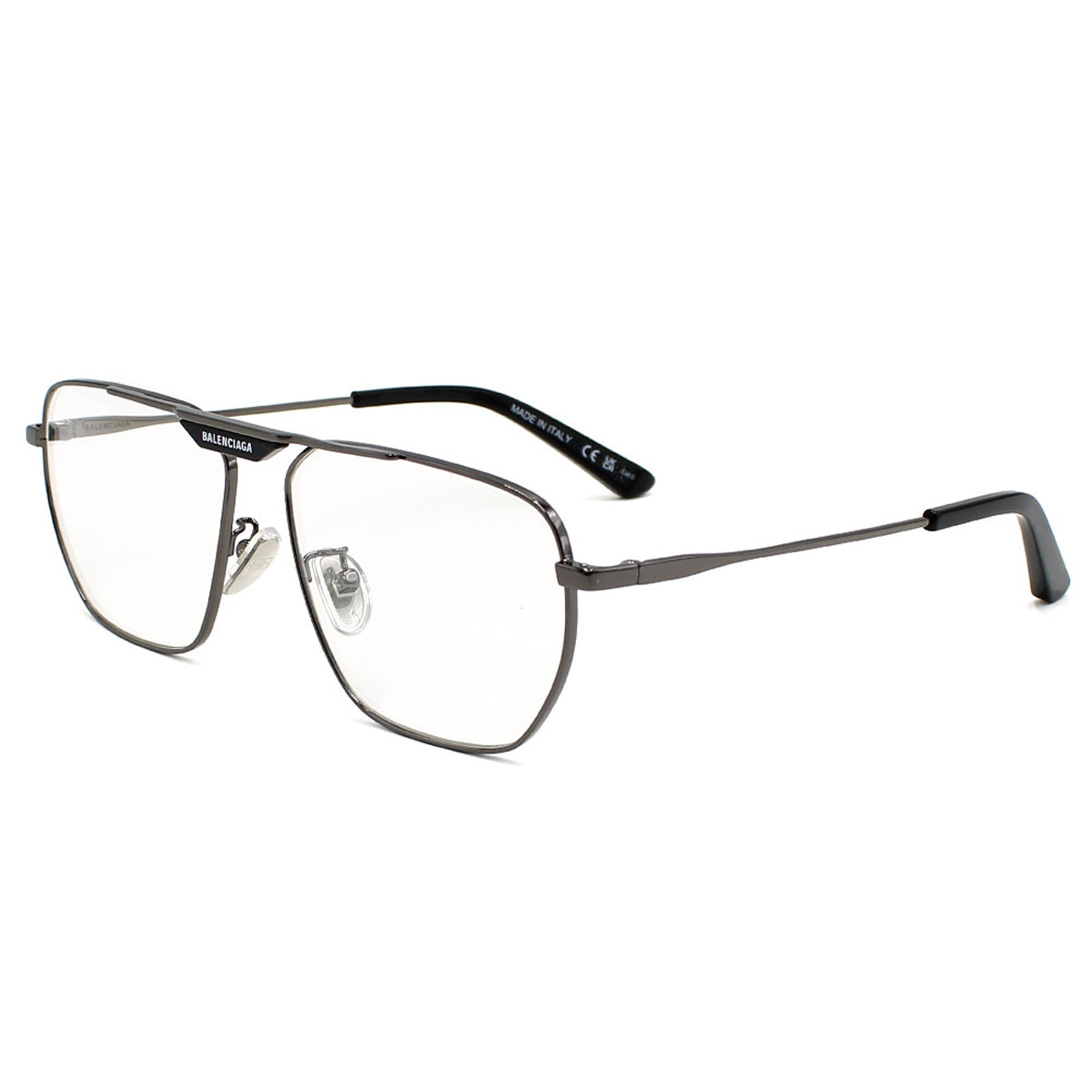 バレンシアガ BALENCIAGA サングラス アジアンフィット アイウェア UVカット ウェリントン BB0298SA-005 メンズ グレー+トランスペアレント｜Salada Bowl-おしゃれブランド通販