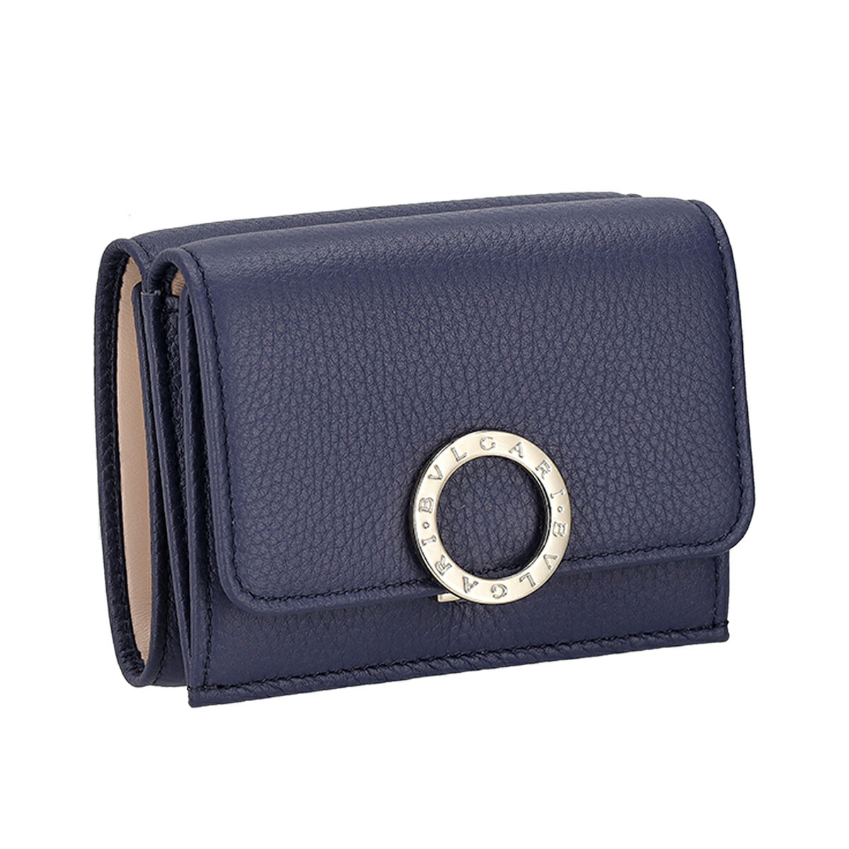 ブルガリ BVLGARI 財布 三つ折り財布 折りたたみ財布 小銭入れ付き 292966 BB ブルガリ レディース ネイビー+ライトピンク
