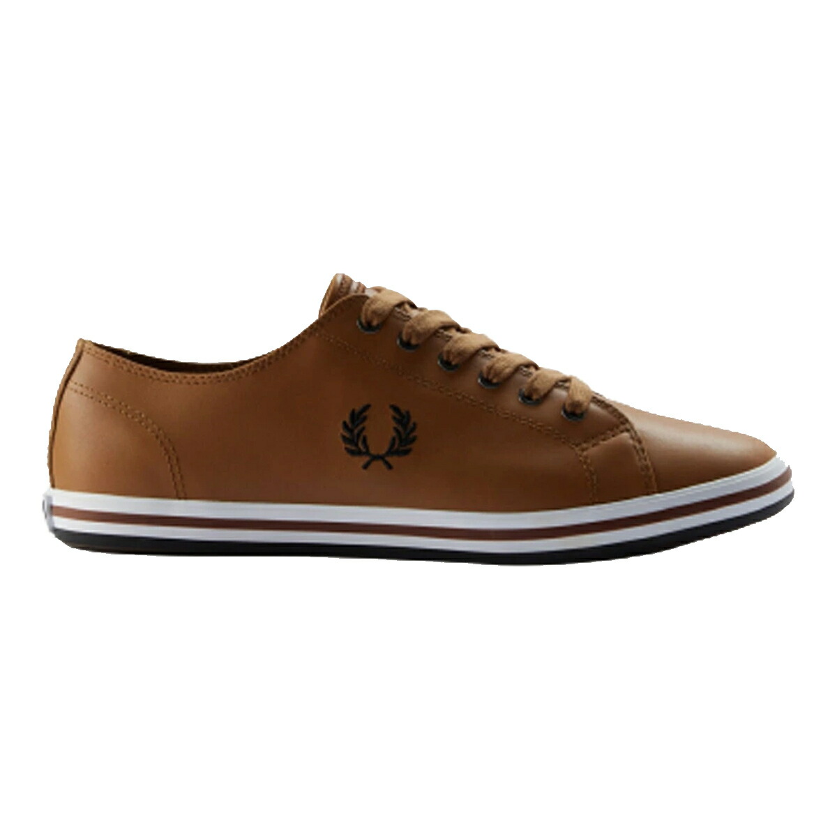 フレッドペリー FRED PERRY スニーカー 置き目とり捨てる シューズ 靴 キングストン なめし革 B4333 T17 メンズ 赤銅色+黒いこと