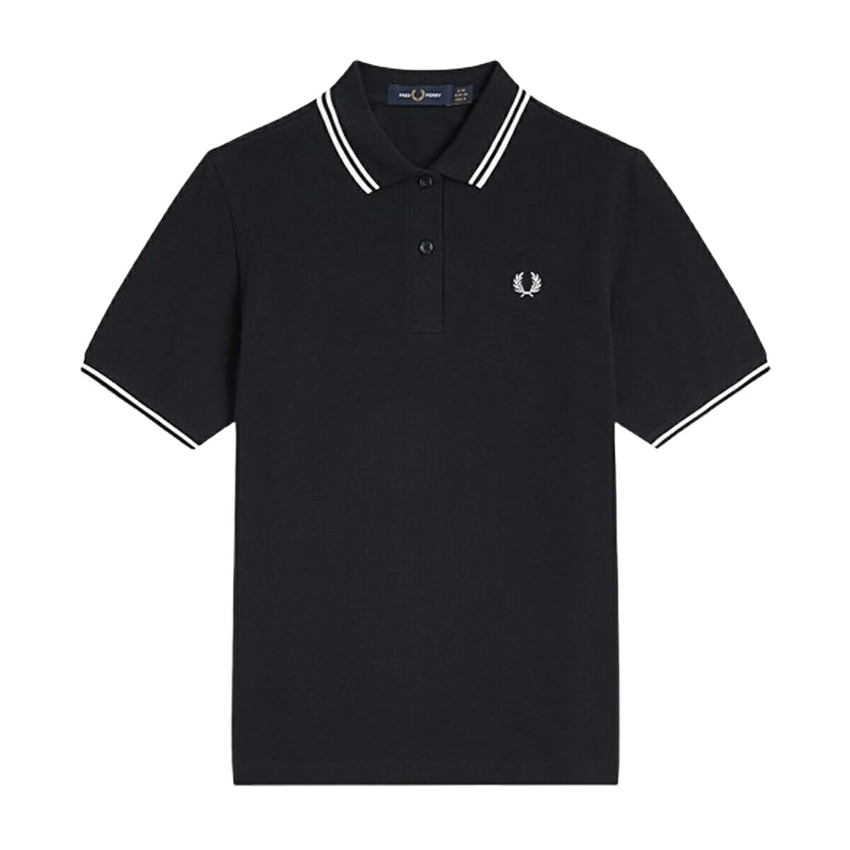 フレッドペリー FRED PERRY ポロシャツ 半袖 コットンピケ ティップライン ロゴ 刺繍 レギュラーフィット 定番 G3600 608 レディース ネイビー