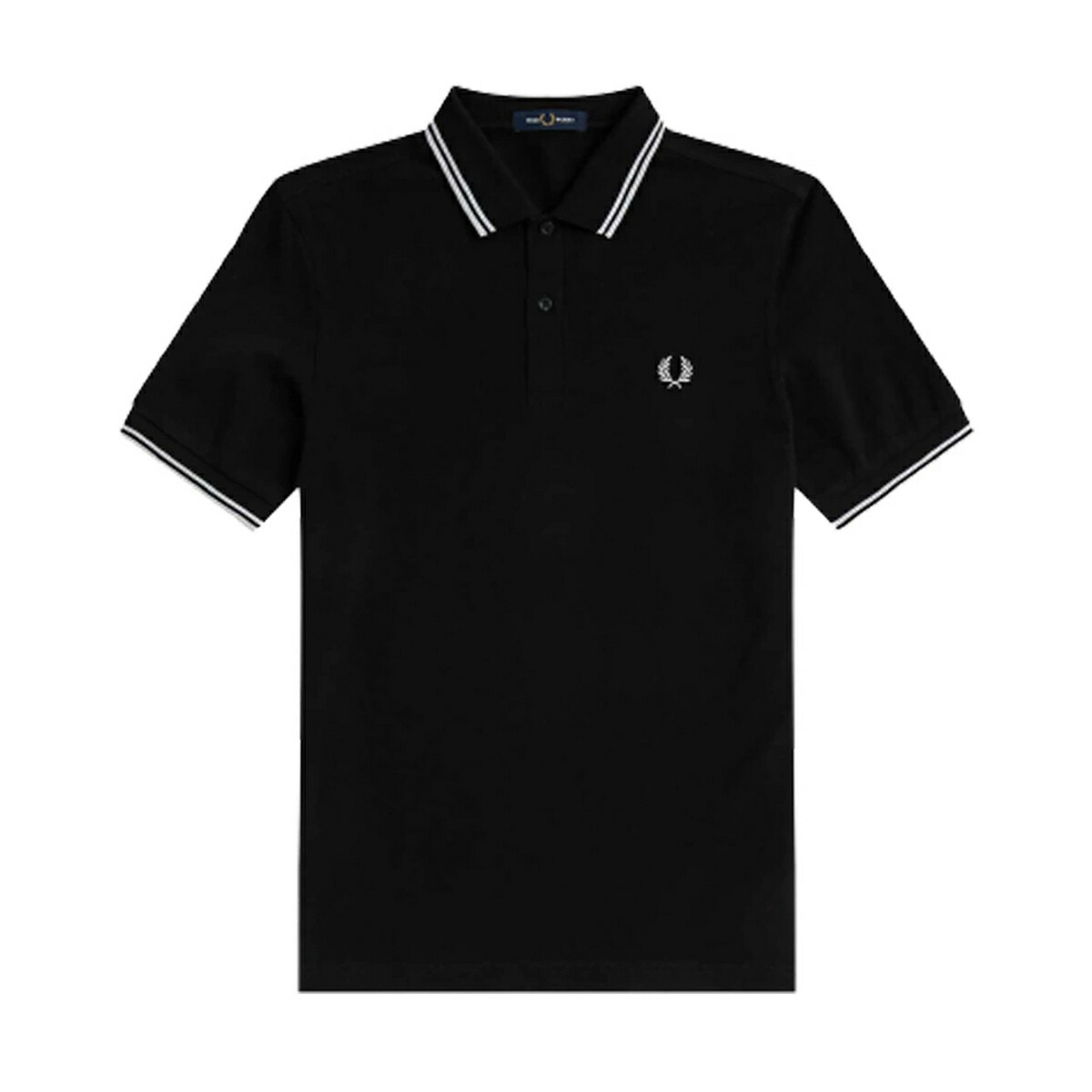 フレッドペリー FRED PERRY ポロシャツ 半袖 ティップライン レギュラーフィット コットンピケ ロゴ 刺繍 定番 M3600 350 メンズ レディース ユニセックス ブラック+ホワイト|Salada Bowl-おしゃれブランド通販