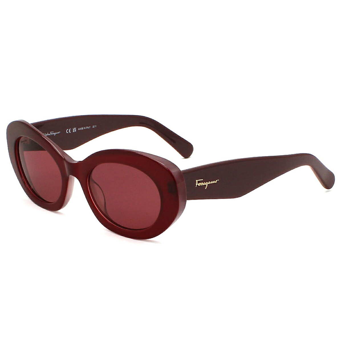 サルヴァトーレ フェラガモ Salvatore Ferragamo 黒眼鏡 UVとり捨てる 世界的填まる アイウェア オーバル 空想科学小説1078S-210 レディース バーガンディー+赤いこと 国内置き目品