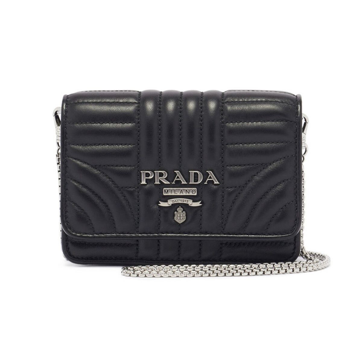 prada logo quilted shoulder bag