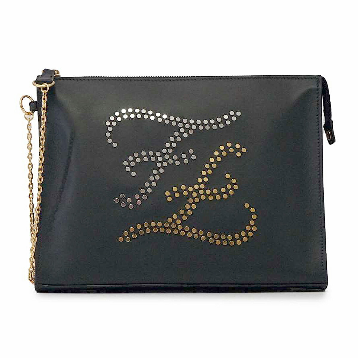 フェンディ FENDI 御徒面子 7VA433 A8VD F15ZW 書きもの容れもの クラッチペダル御徒面子 黒いこと