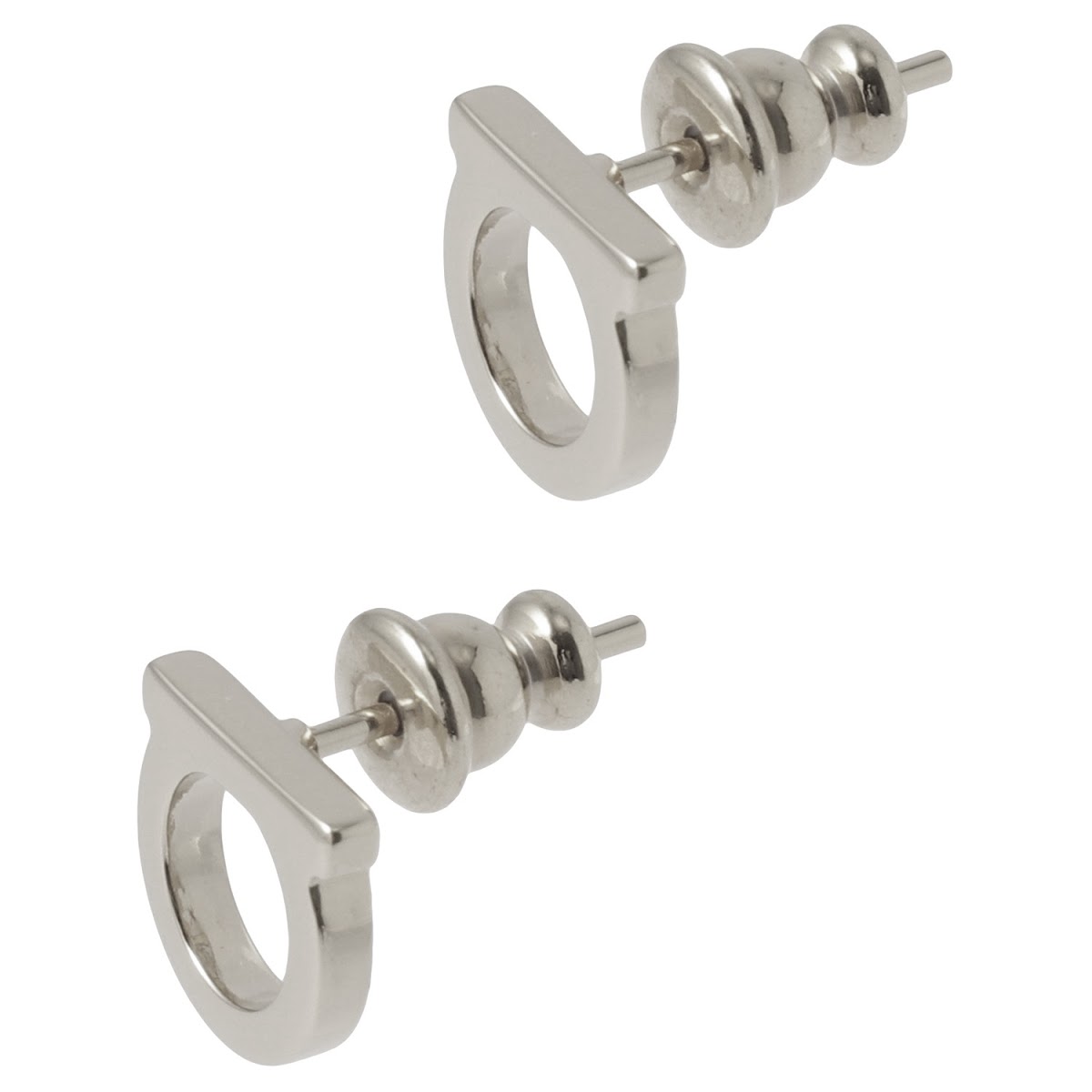 サルバトーレ フェラガモ Salvatore Ferragamo ピアス アクセサリー 760120 696433 STUD GANCIO DIA8 ガンチーニ PALLADIOLUC シルバー
