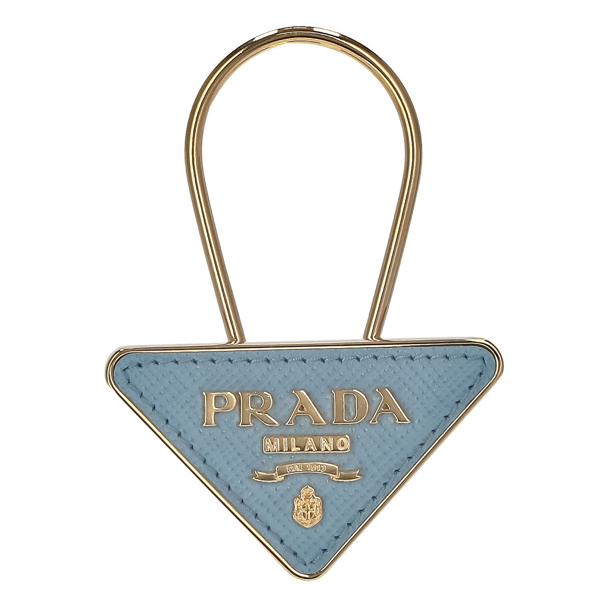 PRADA トライアングルキーホルダー ブルー PRADA トライアングルロゴキーホルダー 三角ロゴ ブルー - メルカリ