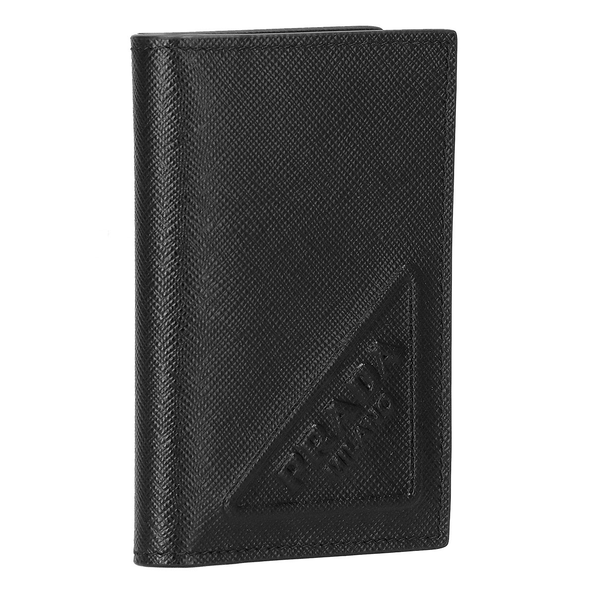 【PRADA】カーフレザー カードホルダー ☆関税送料込み☆ PRADA FW25 Black leather card holder (2MC067QHH F0002 N78