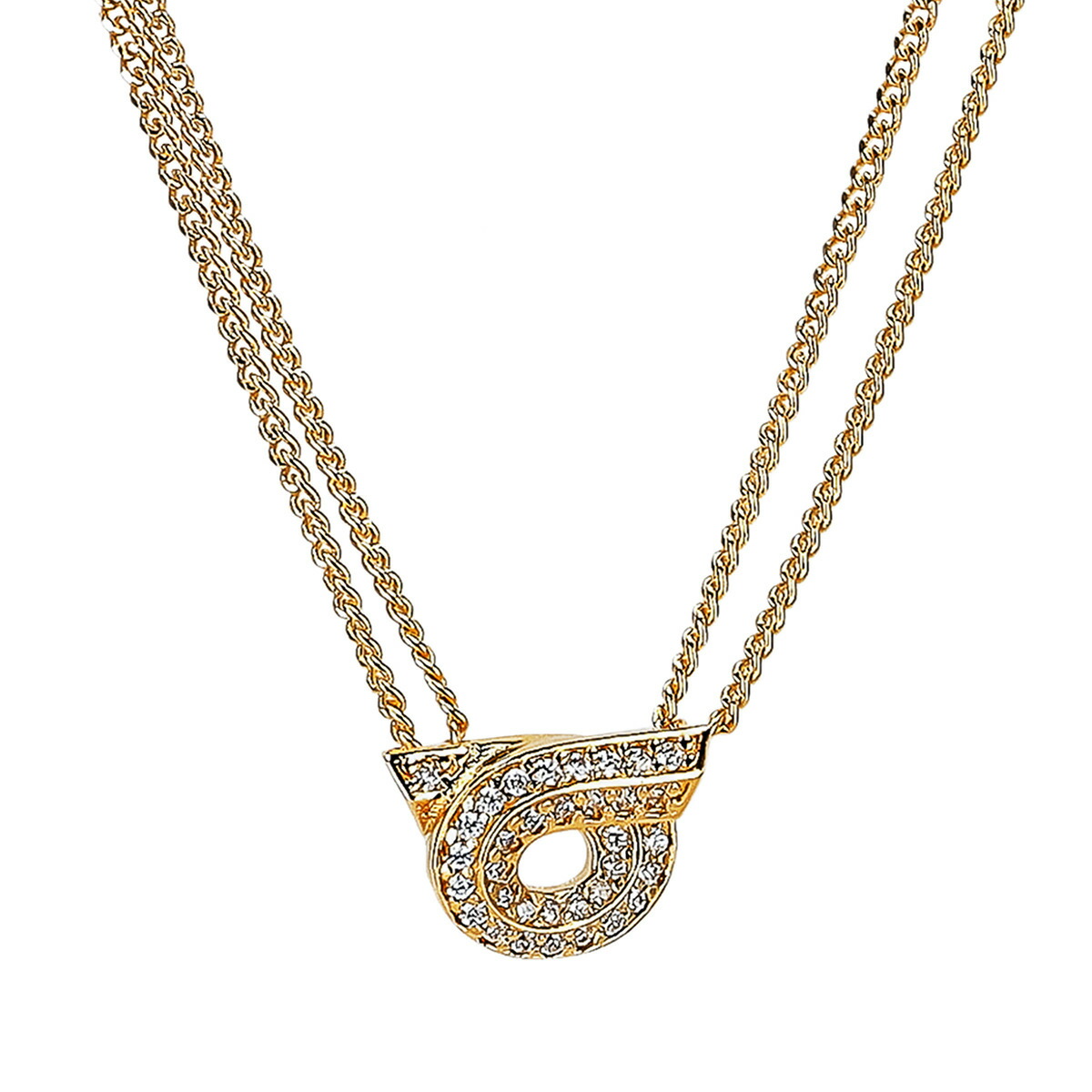 【Ferragamo】FF ネックレス 楽天市場】フェラガモ FERRAGAMO 760760/ORO/CRYSTAL ネックレス
