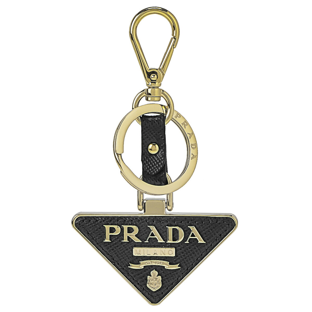 PRADA キーホルダー チャーム （希少） PRADA プラダ キーホルダー・キーチャーム レザー プレート付き