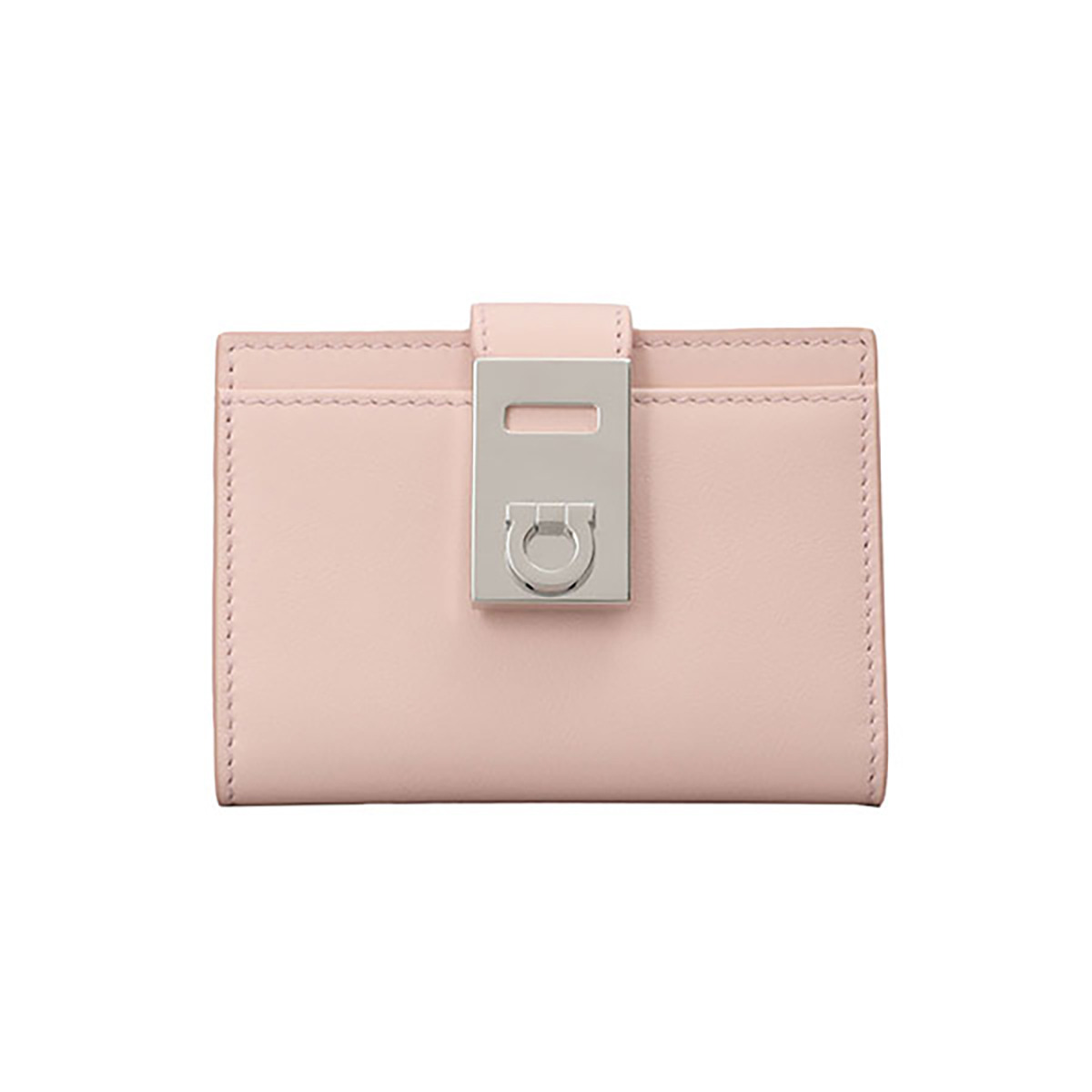 フェラガモ Ferragamo 歌留多入れもの 名刺入れ 220552 770884 PORTACARTE ガンチーニ ROSA NYLUND ともし火サクラ色系 財布・ケース-名刺入れ