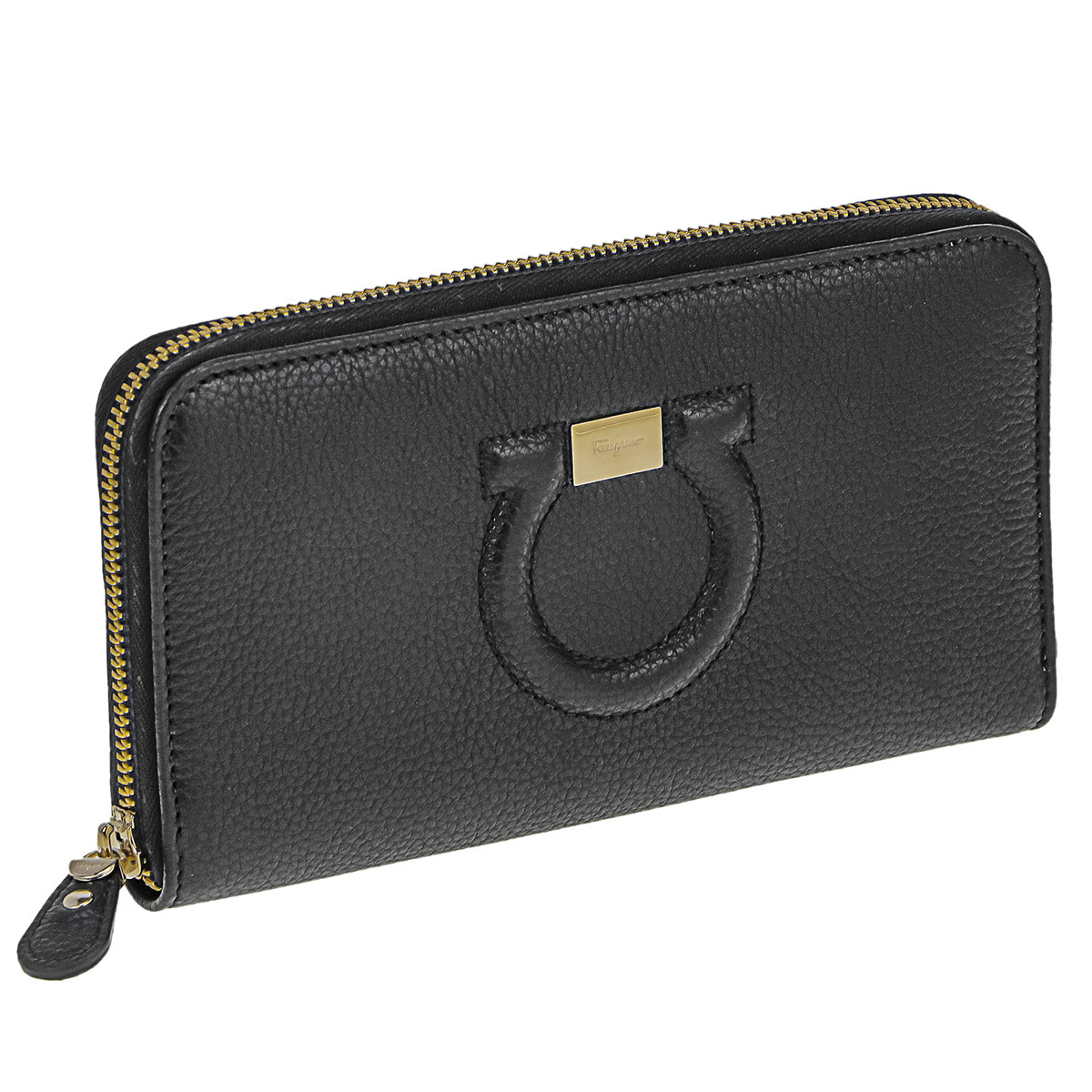 フェラガモ Ferragamo 財布 長財布 ラウンドファスナー長財布 小銭入れ付き 22C843 736969 レディース ブラック 本革 レザー｜Salada Bowl-おしゃれブランド通販
