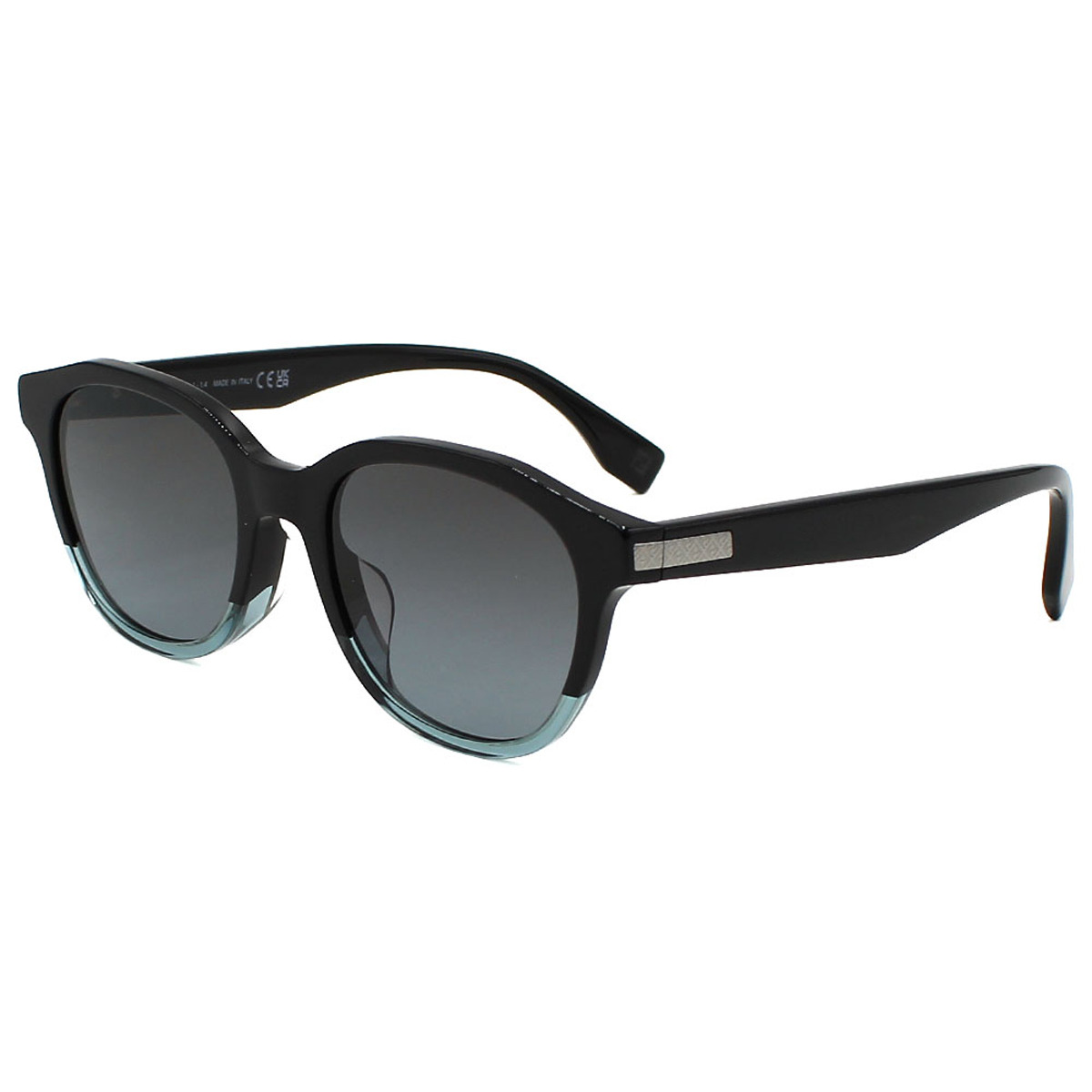 フェンディ FENDI サングラス アジアンフィット アイウェア UVカット ウェリントン FE40092F 5305A メンズ レディース ユニセックス ブラック+クリアブルー+グレーグラデーション