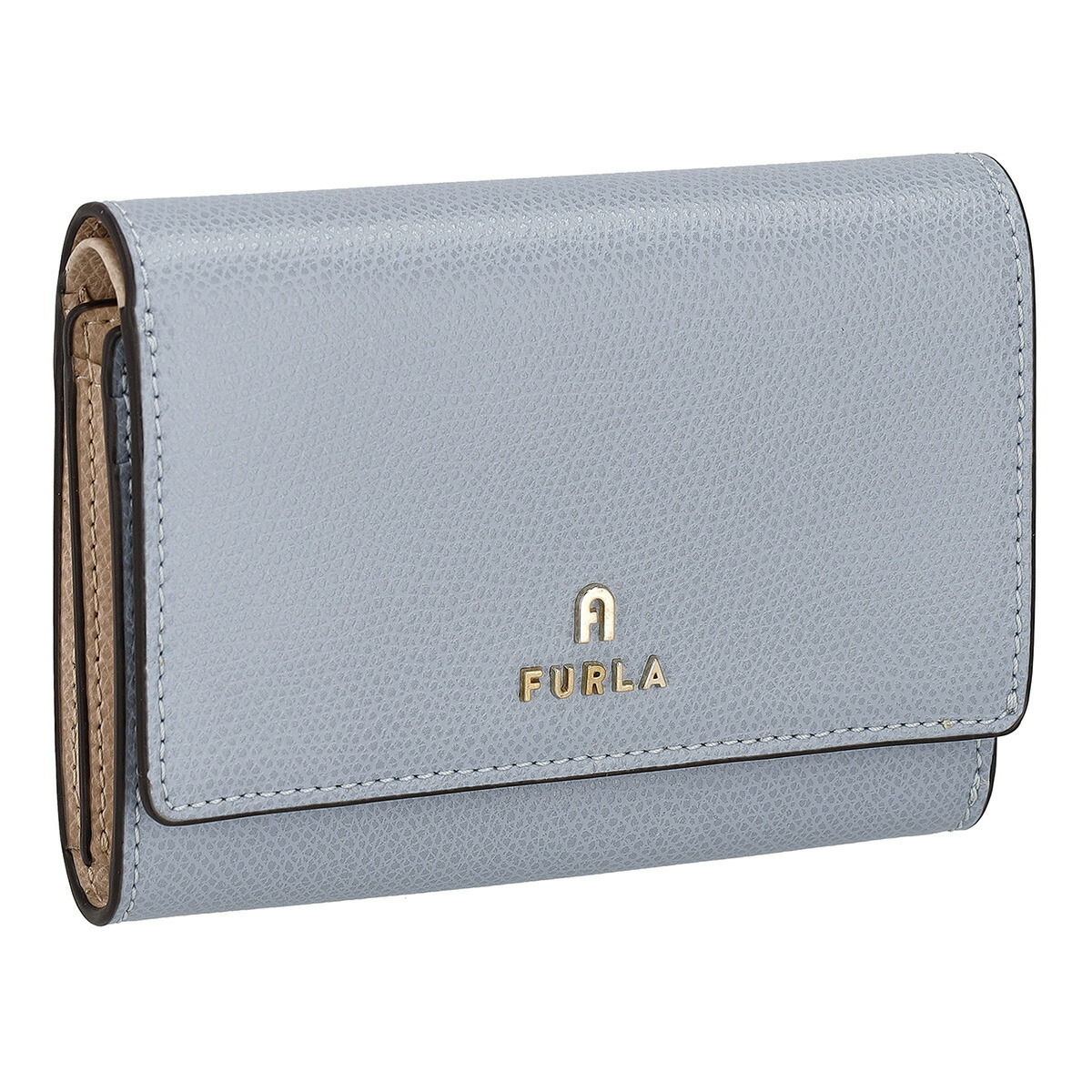 【百貨店SALE客体商いもの】フルラ FURLA 銭入れ 二つ折り銭入れ 折りたたみ銭入れ 御釣り入れ付き添い人 WP00325-ARE000 3593S CAMELIA カメリア レディース 青碧