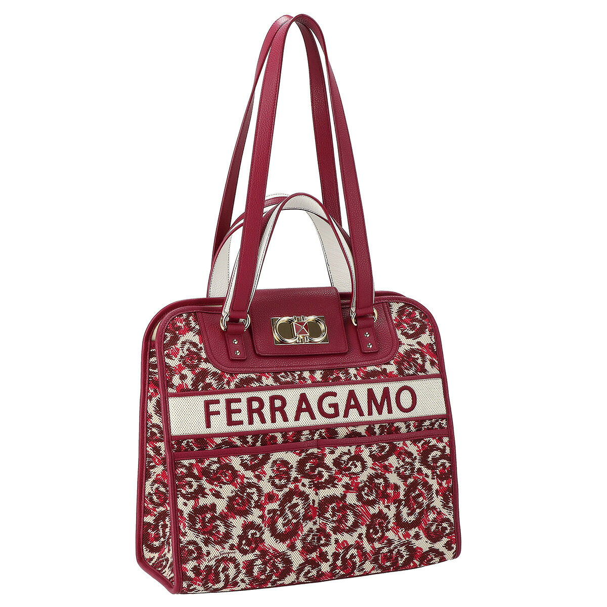 フェラガモ Ferragamo 御徒面子 2WAY ハンドバック ショルダーバッグ 曲がったがけショルダーバッグ 211418 755974 レディース 赤いこと レディースバッグ-バッグ-ハンドバッグ