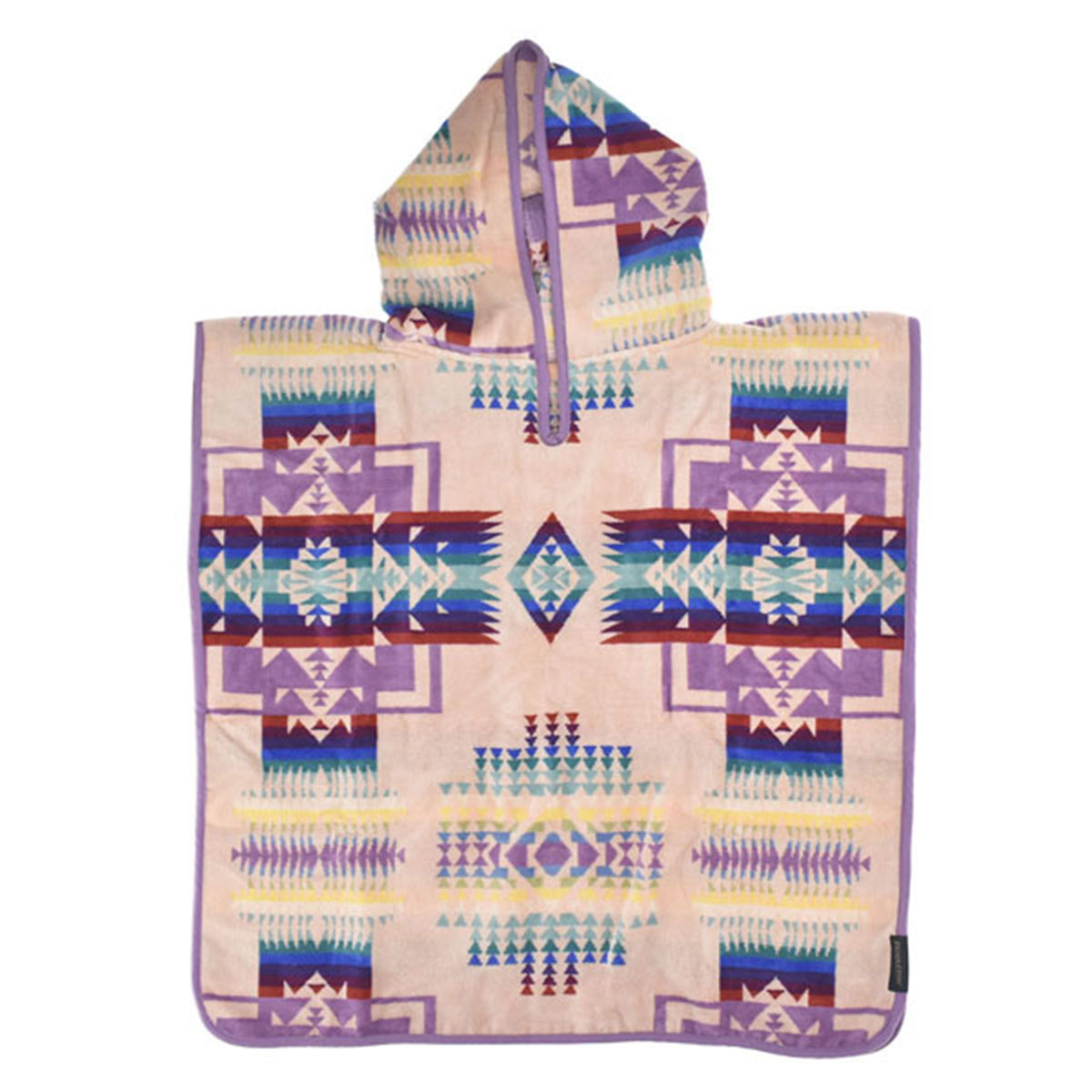 ペンドルトン PENDLETON 西洋手ぬぐい 二階建てバス西洋手ぬぐい ポンチョ ワイドバスタオル 毛布 XB243-51163 CHILD JACQUARD HOODED TOWEL キッズ PINK ピンクパープル系