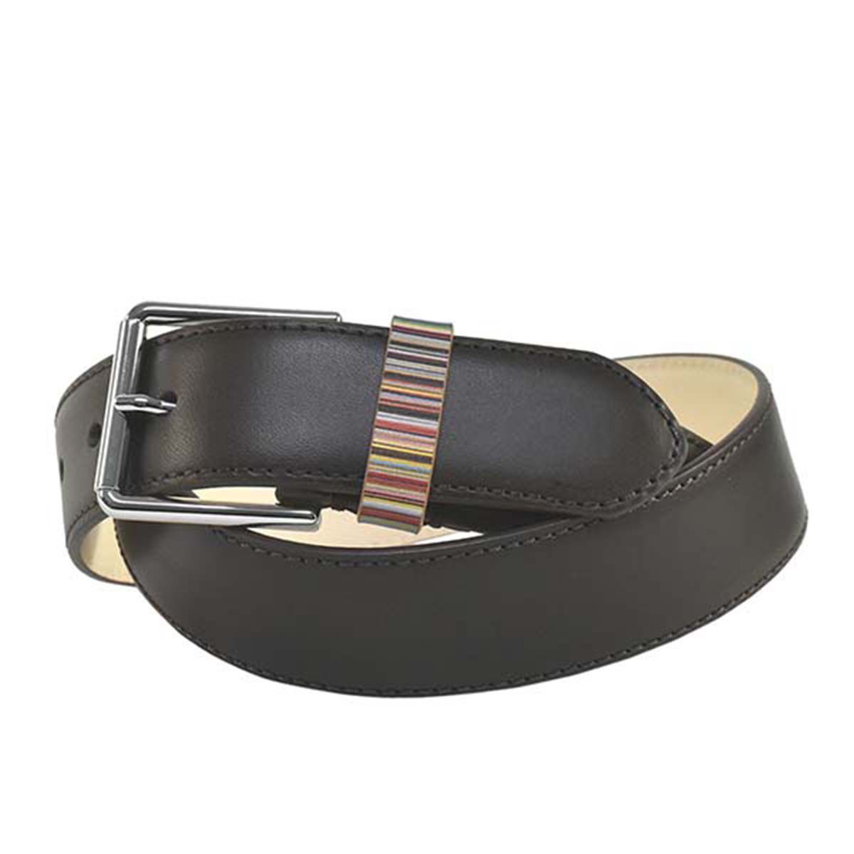 極点 スミス Paul Smith 胴締め M1A4950 66 赤銅色 CHOCOLATE 黒茶 MEN BELT M STRP KEEPER