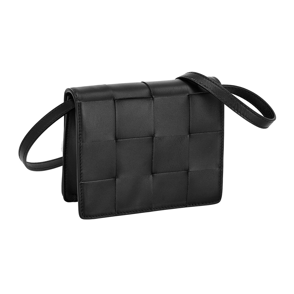 ボッテガヴェネタ BOTTEGA VENETA バッグ イントレチャート ショルダーバッグ 斜めがけショルダーバッグ 574051 V3UO2 8803 レディース ブラック 本革 レザー