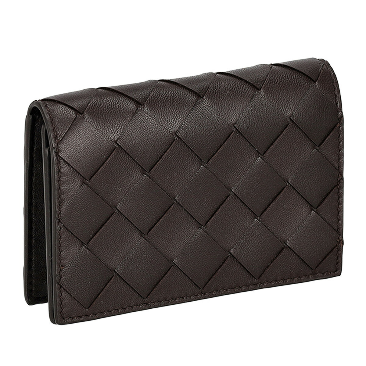【超定番】ボッテガヴェネタ ブラックレザー名刺入れ 編み込みデザイン Brandol / BOTTEGA VENETA ボッテガヴェネタ 名刺入れ