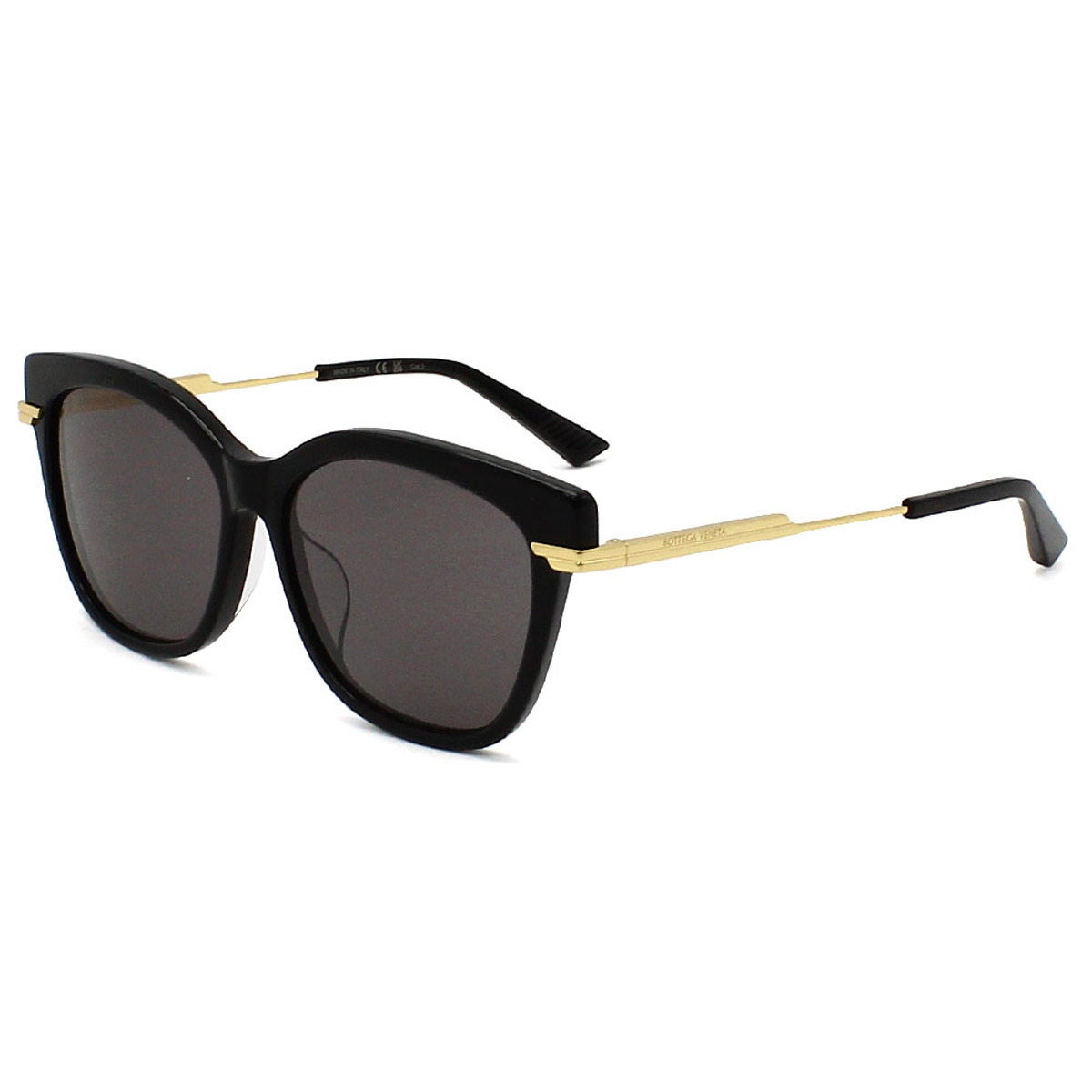 ボッテガヴェネタ BOTTEGA VENETA サングラス アジアンフィット UVカット アイウェア ボストン BV1296SA-001 メンズ レディース ユニセックス ブラック+ゴールド+グレー