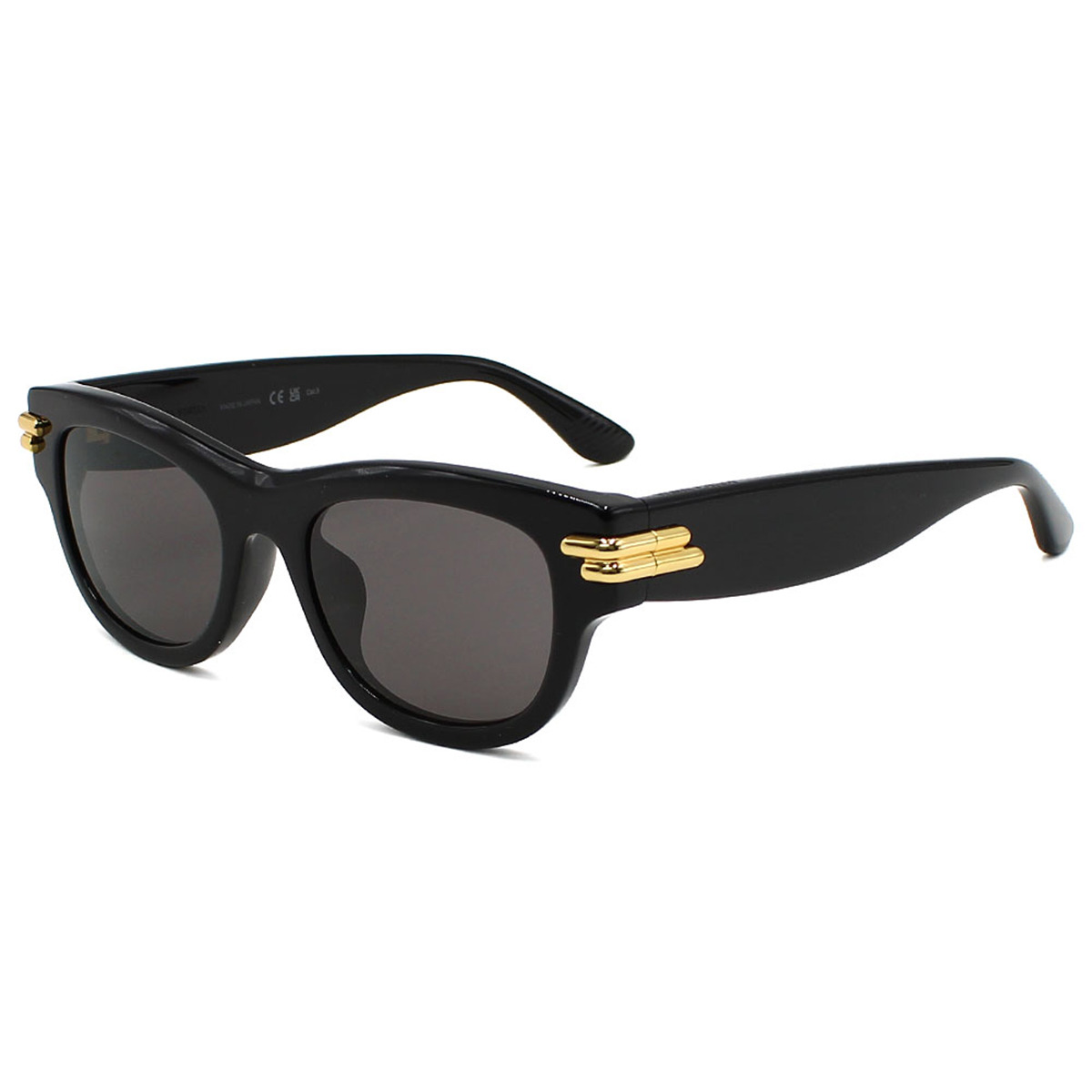 ボッテガヴェネタ BOTTEGA VENETA サングラス アジアンフィット アイウェア UVカット スクエア BV1323SK-001 メンズ レディース ユニセックス ブラック+グレー