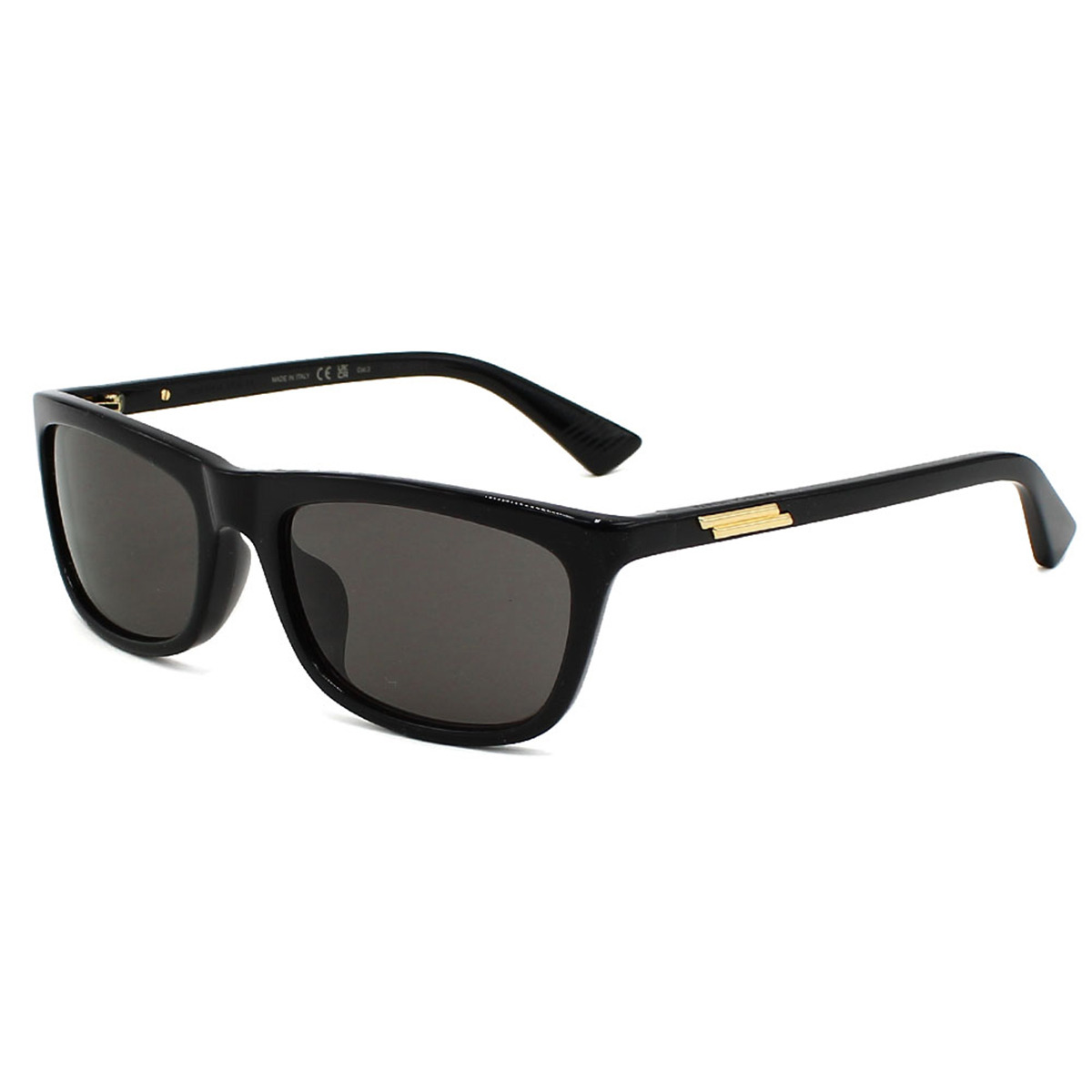 ボッテガヴェネタ BOTTEGA VENETA サングラス アジアンフィット アイウェア UVカット レクタンギュラー BV1328SA-001 メンズ レディース ユニセックス ブラック+グレー