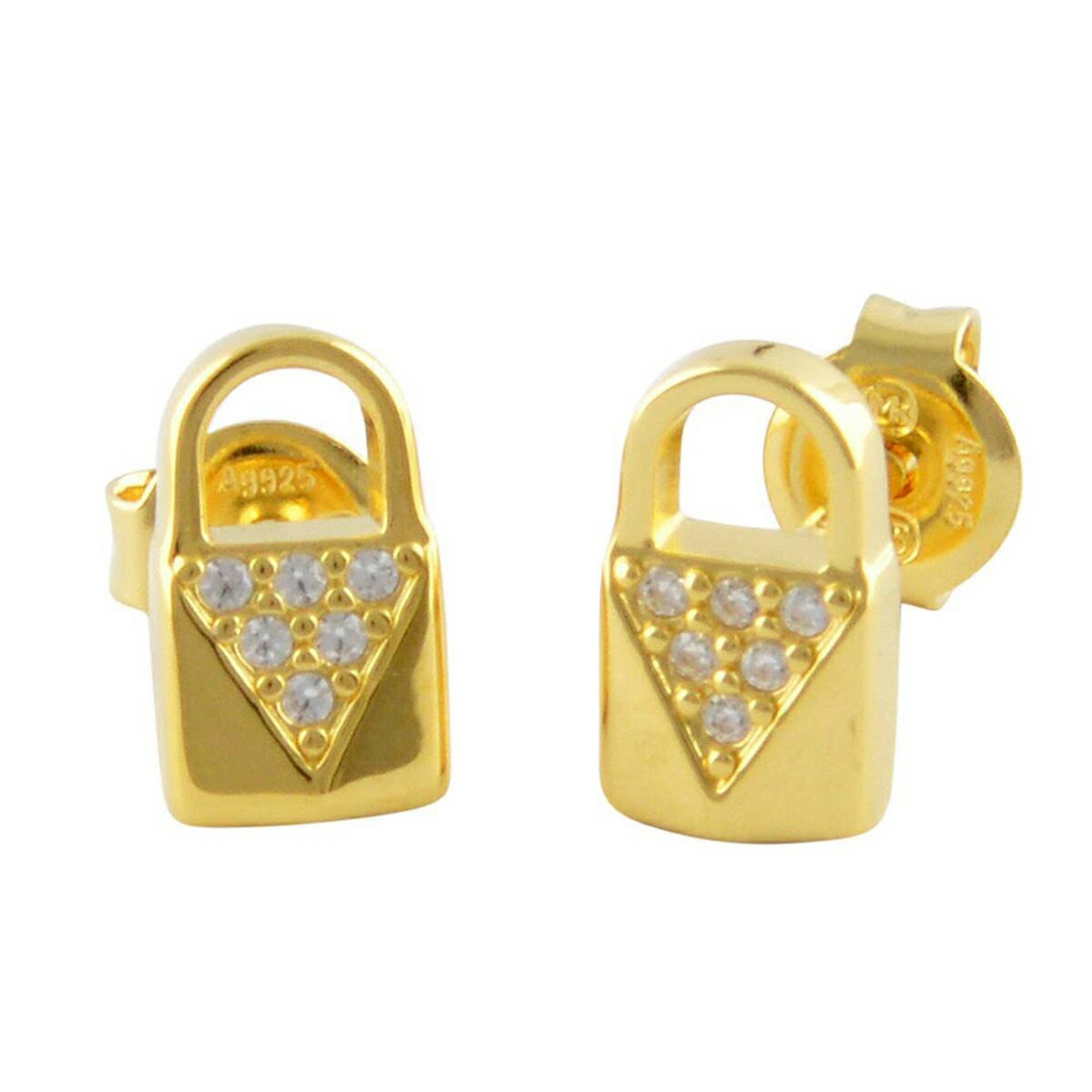 mk lock earrings