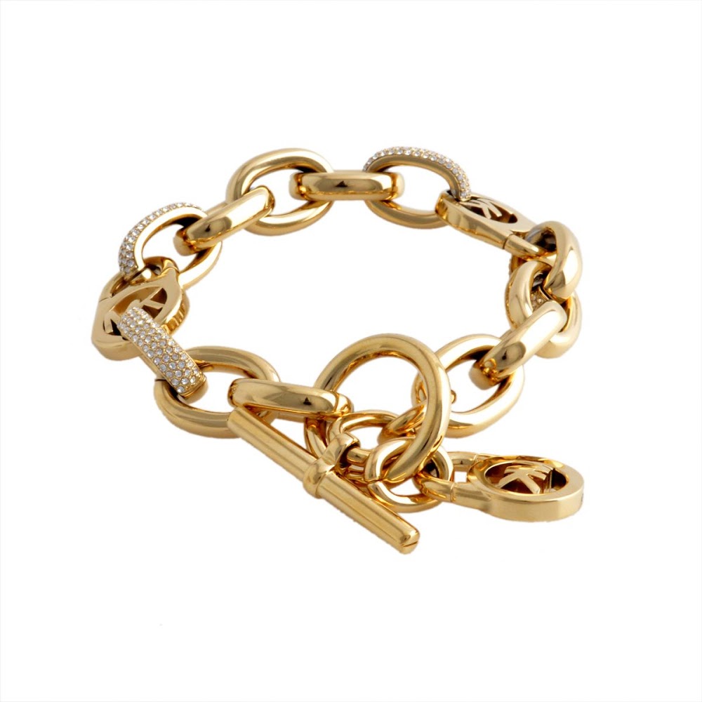 Salada Bowl Michael Kors マイケルコースパヴェ Mk Logo Michael Kors マイケルコースパヴェ Mk Logo Tag Charm Chain Bracelet Bangle Mkj4905710 Exclusives Gold Lady S Accessories Present Gift