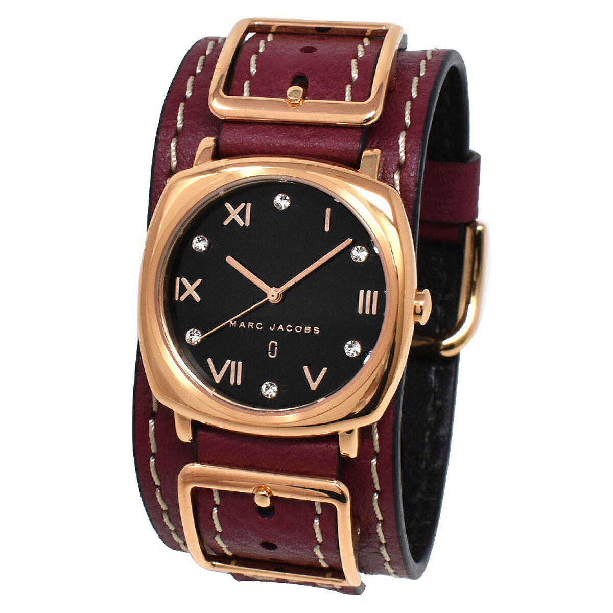 【※アウトレット※】マークジェイコブス MARC JACOBS MANDY マンディ 腕時計 アナログ MJ1631 メンズ レディース ユニセックス ブラック+レッドパープル 海外正規品