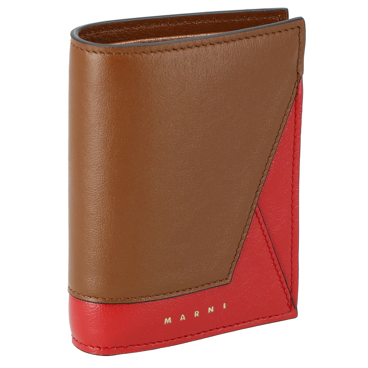 MARNI 二つ折り財布 ブラウン/ピンク/レッド MARNI 二つ折り財布 ブラウン/ピンク/レッド