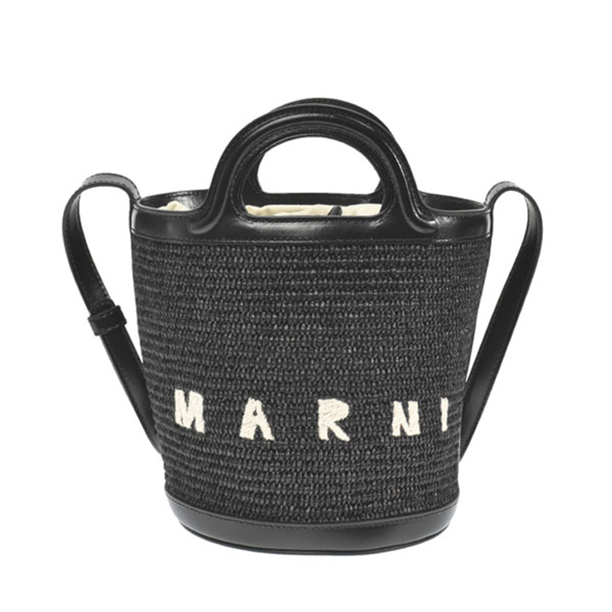 マルニ MARNI バッグ 2WAY ハンドバッグ ショルダーバッグ 編みバッグ 肩掛けバッグ 斜め掛けバッグ SCMP0056Q1 P3860 00N99 MINI BUCKET レディース ブラック