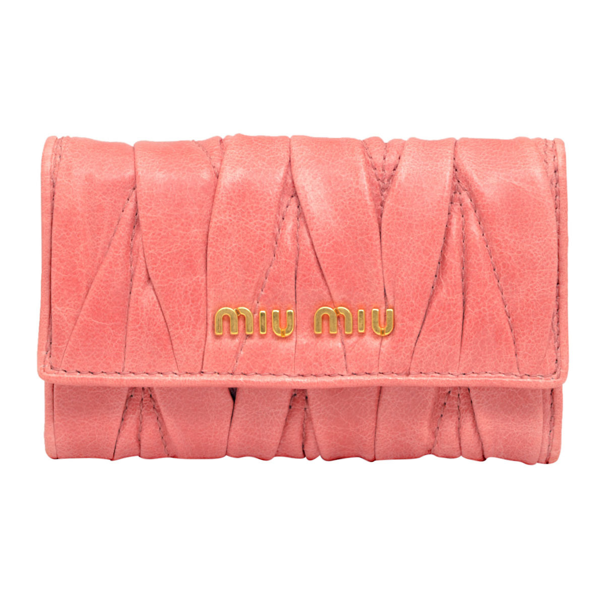 miu miu キーケース マドラス バイカラー ピンク miu miu ミュウミュウ マドラスバイカラー キーケース（ミュウ