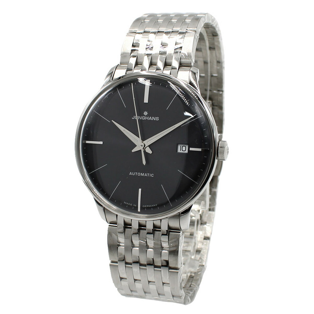 ユンハンス JUNGHANS MEISTER マイスター クラシック 腕時計 027/4313.44 アナログ メンズ ブラック+シルバー 海外正規品