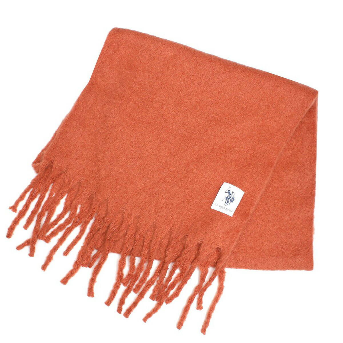 ユーエスポロ アッスン U.S.POLO ASSN マフラー 大判 ストール 325058-ORANGE メンズ レディース オレンジ レンガ色|Salada Bowl-おしゃれブランド通販