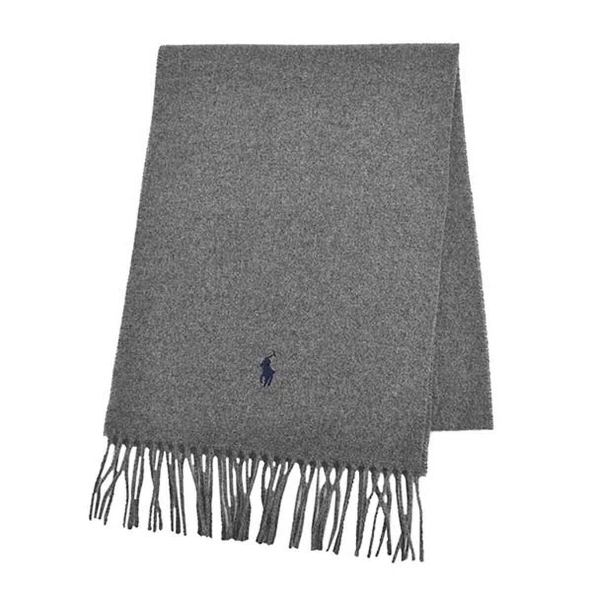 ラルフローレン Ralph Lauren ポロラルフローレン Polo マフラー PC0476 021 RECYCLED WOOL MUFFLER  ポニー刺繍 ウールマフラー CLASSIC GREY HTHR グレー系 生まれのブランドで