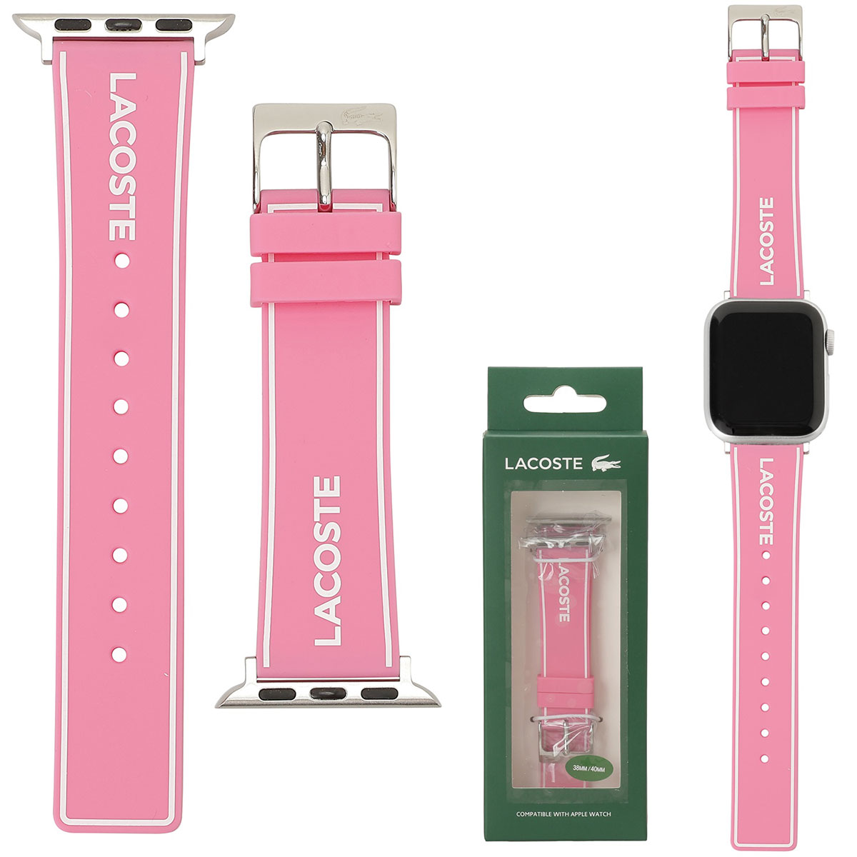 ☆新品　LACOSTE　アップルウォッチ専用ベルト　2050024 LACOSTE ラコステアップルウォッチ用バンド 替えベルト レザー