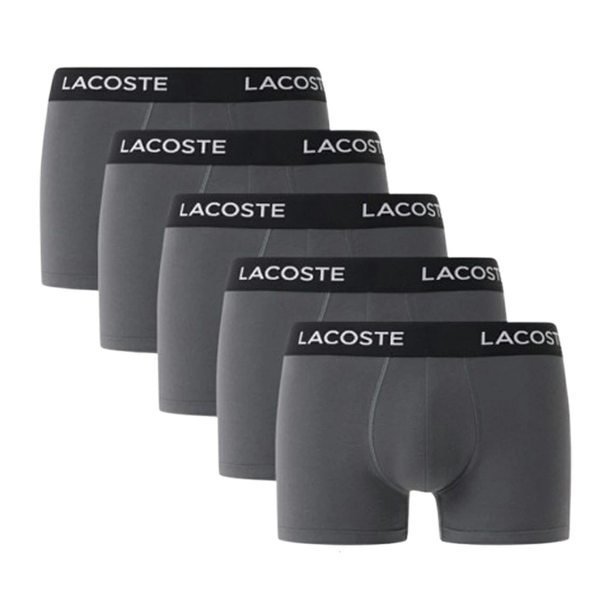 ラコステ LACOSTE 下穿き ボクサーズボン下 ブート 直線コース 5枚仕かける ロゴタイプ お買い得 風呂敷き包み 前閉じ 5H1292 XB4 メンズ 薄墨色  綿 綿織物 ボクサーパンツ-インナー・下着・ナイトウェア