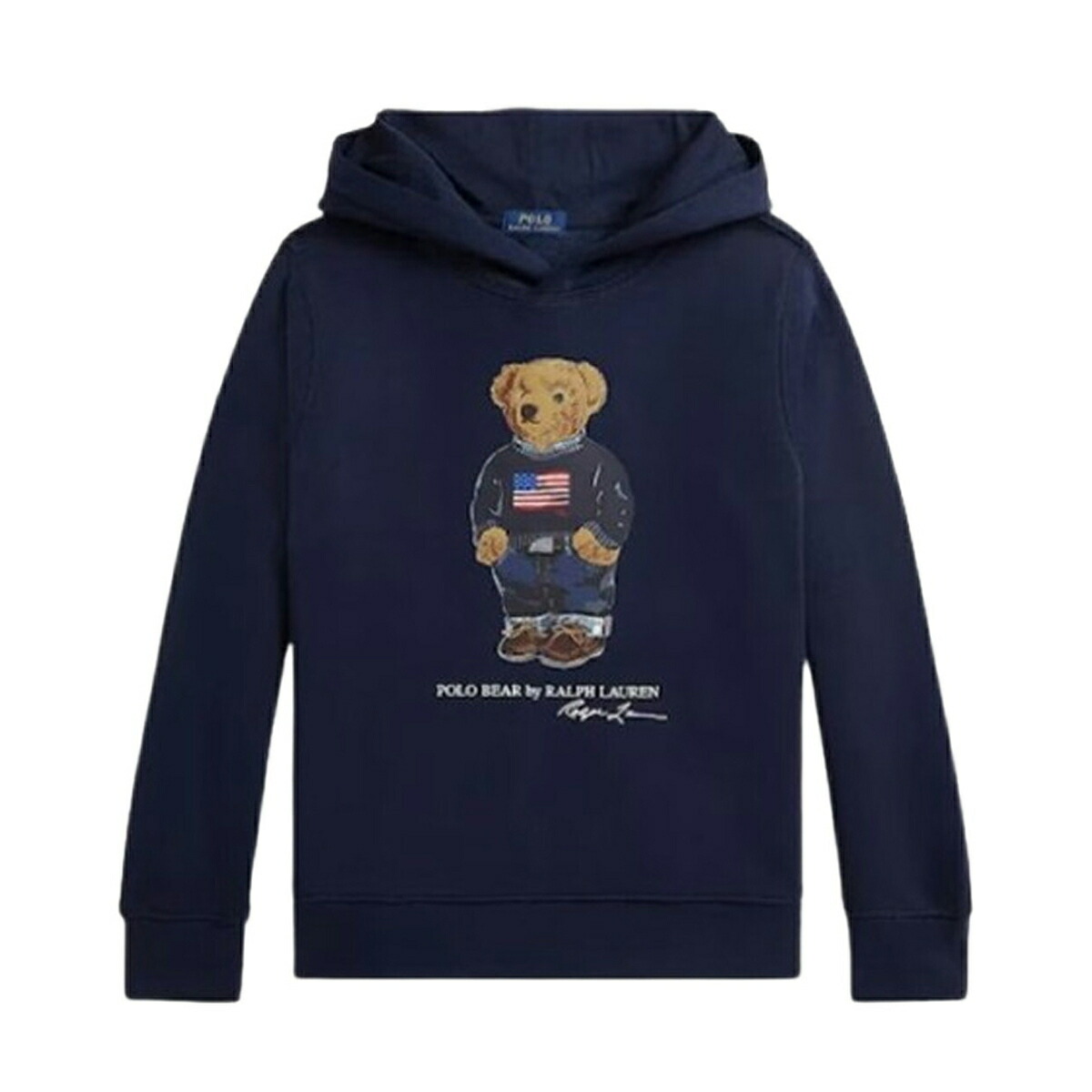 ポロ ラルフローレン POLO RALPH LAUREN 汗水 調教師 トップス ボンネット付 長袖 裏起毛 衣嚢 ポロベア くま 差し上げ物 323A10529 001 キッズ 米国海軍
